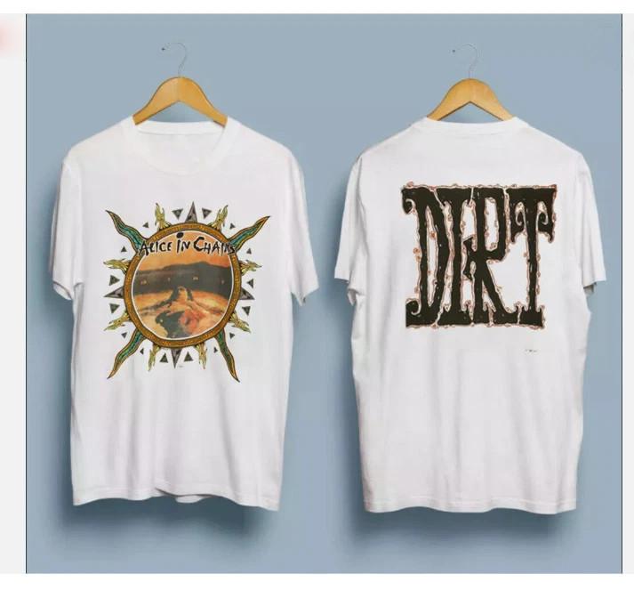 

Alice in Chains 2 Сторонняя Грязь Подарок для Поклонника Футболка Двусторонняя, Классическая Унисекс, новая новая 2XL