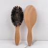 Professionele Vierkante Kussen Haarkam met Eikenhout en Varkenshaar voor Dik Haar Ontklitter Haarkam voor Thuis Salon Gebruik