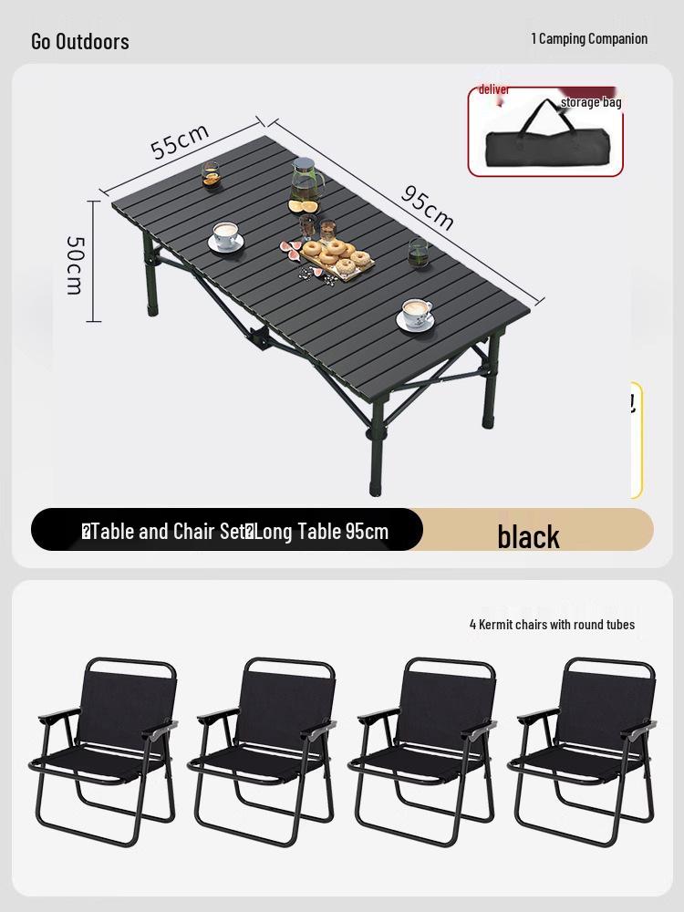 Portable Outdoor Folding Table & Chair Set - Perfect for Camping & Picnics