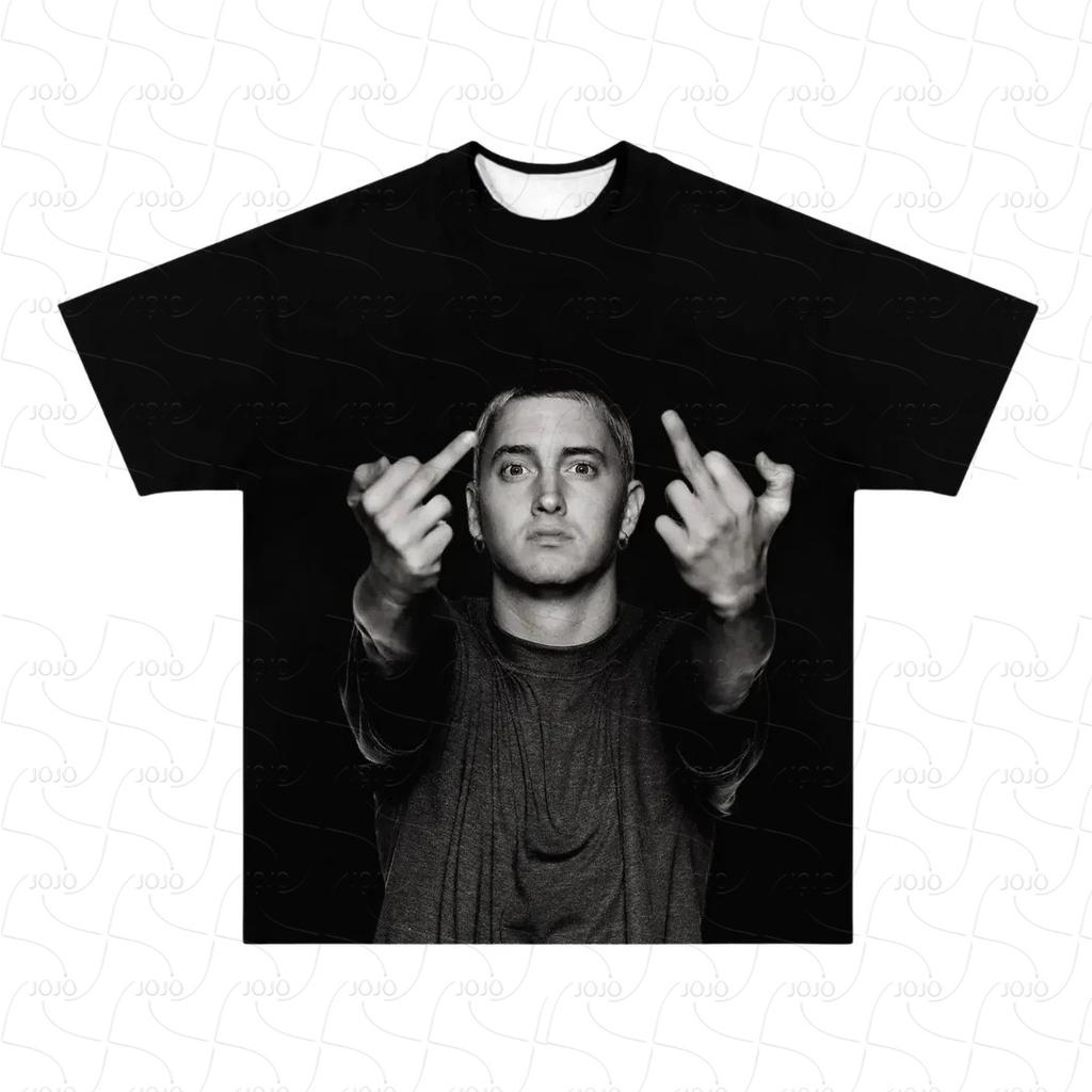 Rap God Eminem  Retro Graphic Couple T-Shirt Men's Hip Hop Clothing Y2k Unisex Fashion Oversize AJAX Gangster Top for Rappers