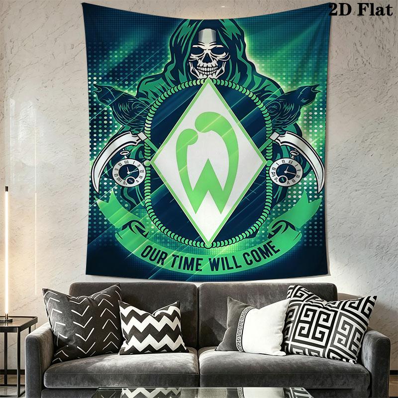 Werder Bremen logo Wall Hanging Printed Fabric Blanket Decorative Tapestries for Bedroom Living Room Home Decor