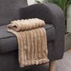 New Double Sided Warm Blanket Warm Skin-Friendly Conditioning Quilt Solid Color Ultra Soft Plush Striped Blankets