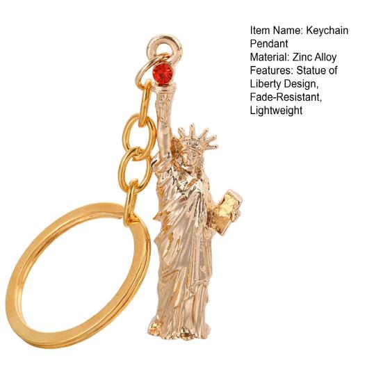 Keychain Pendant Statue of Liberty Design Lightweight Zinc Alloy Keychain with Lobster Clasp New York Landmark Accessory
