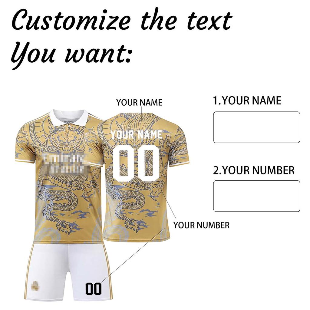 Adult and Child Two-piece Name and Number Customized Football Jersey Training Uniform