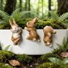3PCS Creative Resin Rabbit Pot Hangers Cartoon Decorative Hanging Pot Bunny Cute Bunny Plant Holder Outdoor