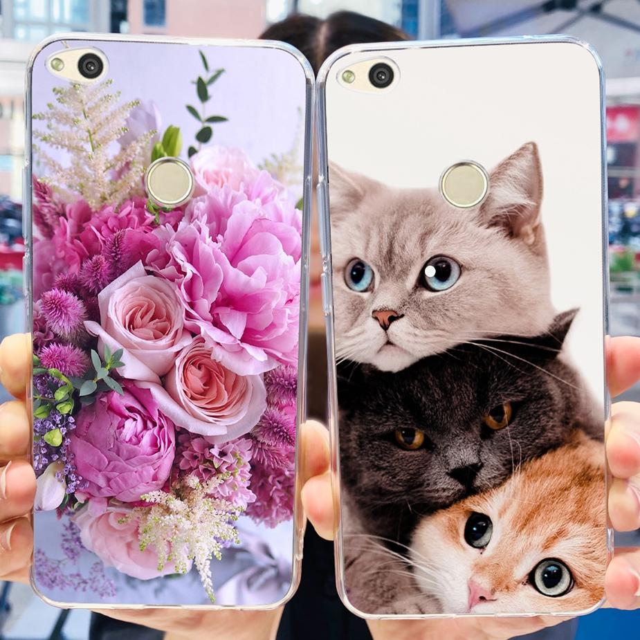 For Huawei P8 Lite 2017 Case Honor 8 Lite Popular Flowers Cartoon Cover Soft Silicone Phone Cases For Huawei P9 Lite 2017 Bumper