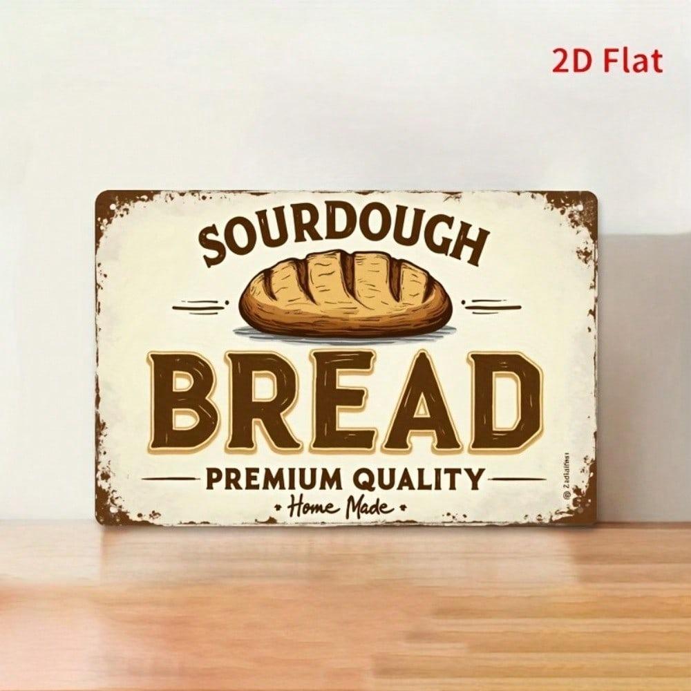 Metal Wall Art Plaque Kitchen Decor Rustic Bakery Cafe Sign Vintage Home Housewarming Gift