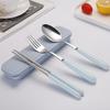 Ceramic Handle Stainless Steel Spoon & Chopsticks Set