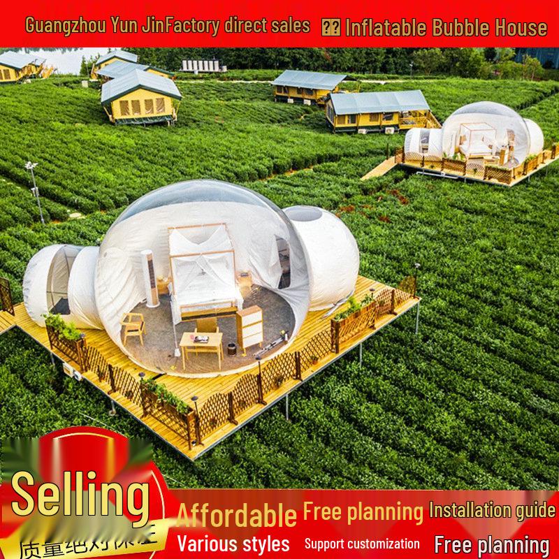 Inflatable Starry Sky Bubble Tent: Transparent Holiday House for Scenic Camping