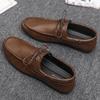 Fashion Breathable Business Men Leather Shoes Summer Slip on Loafers Men Casual Leather Shoe Black Flats Driving Shoes Moccasins Zapatos