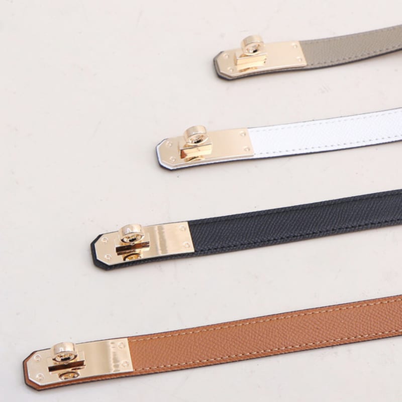 

JUARR Ремень из коровьей кожи с золотой пряжкой, классический, 4 цвета white