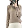 Women's High Neck Loose Pure Wool Sweater - Warm, Thickened Knit Pullover