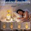 Decorative Flower Glass Bottle USB Night Light Decorative Lamp with Touch Control for Living Room Bedroom Dining Room