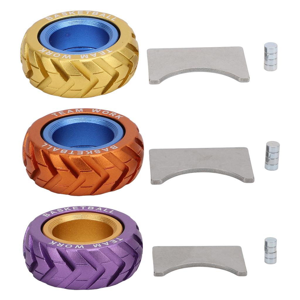 Stress Relief Haptic Slider Ring Dual Color Metal Ratchet Sensory Rotating Coin Block ADHD Slider Ri