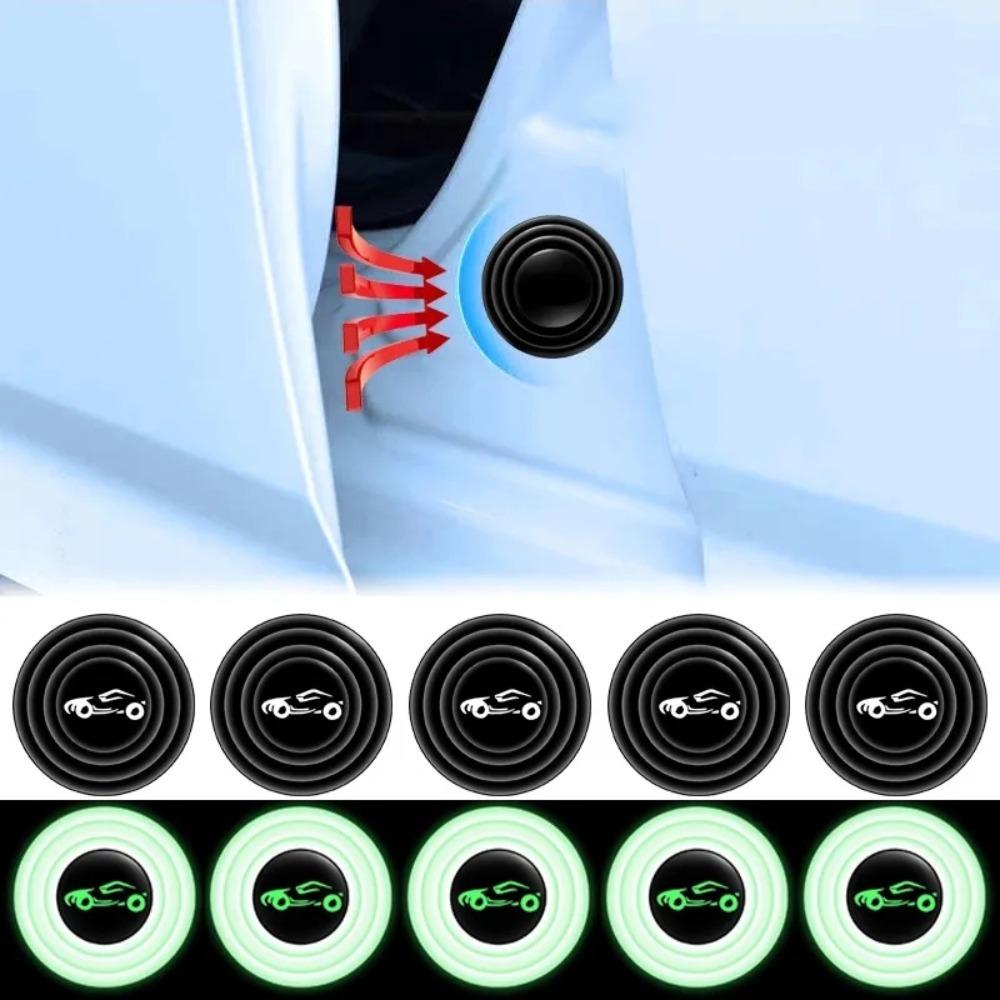 

5pcs/set Silicone Car Door Shock Absorber Luminous Car Door Silicone Anti Shock Pad Auto style 4