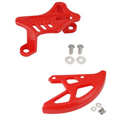 Für Honda CR125R CR250R CRF250 CRF450 Hinterer Bremssattelschutz Scheibenabdeckung Rot 2x