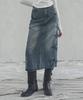 Urban Dress Pinch Long Denim Skirt - 2Col