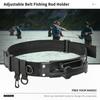 1Pc Fishing Belts Lure Rod Waist Support Holder Fishing Rod Rack Black Temporary Insertion Outdoor Fishing Tackle Supplies