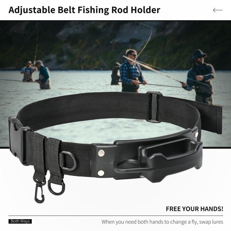 

1Pc Fishing Belts Lure Rod Waist Support Holder Fishing Rod Rack Black Temporary Insertion Outdoor Fishing Tackle Supplies 1 pc