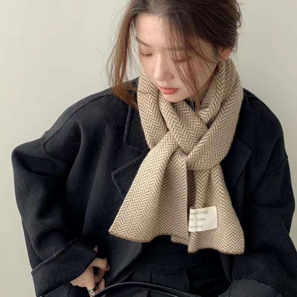 New Knitted Neck Warmer Coldproof Warm Neckerchief Windproof Versatile Knitted Scarf Gift