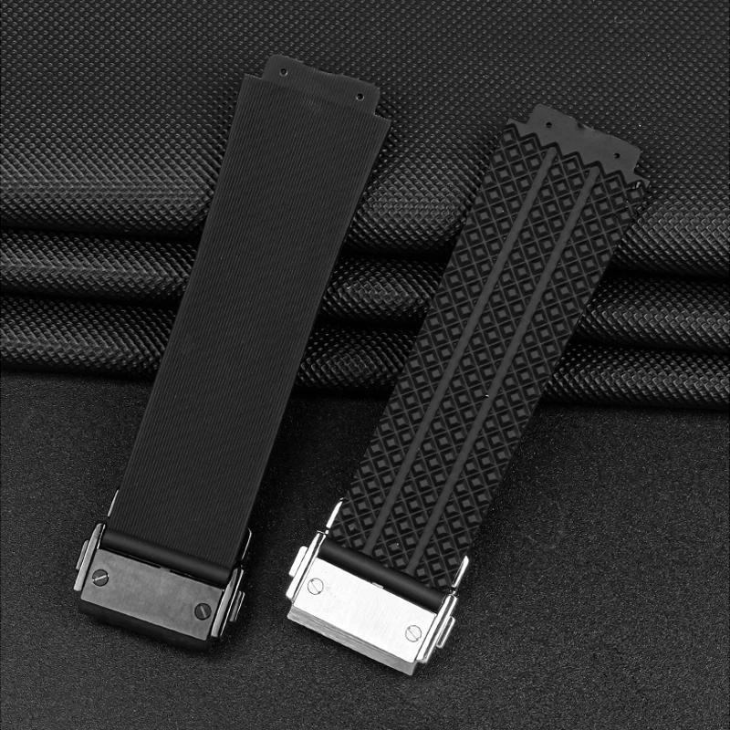 Watchband For HUBLOT BIG BANG Silicone 26mm*19mm 25mm*17mm Waterproof Men Watch Strap Chain Rubber Watch Bracelet Chain