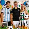 3pcs Football Temporary Tattoo Sticker Flag Team Transfer Stickers for Arm Face Decals Sports Matches Party Decor Fake Tattoos