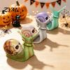 Whimsical Porch Decorations Halloween Skull Snail Statue, Gothic Home Decor, Creative Resin Crafts Ornaments for Outdoor Garden Patio Lawn Desktop