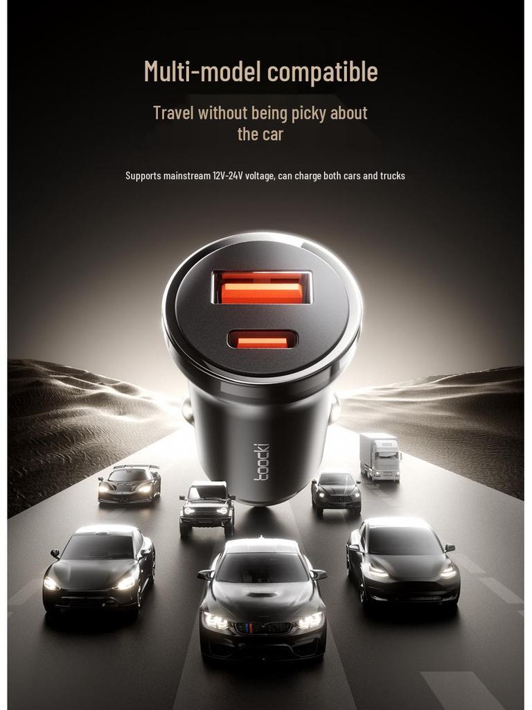 Tuqi Dual USB Car Charger 30W - Fast Charging 20W Converter for Cigarette Lighter Port