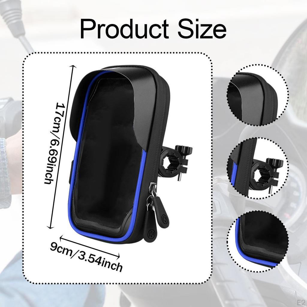 Bicycle Phone Holder with Handlebar Attachment, Waterproof Case for Outdoor Use