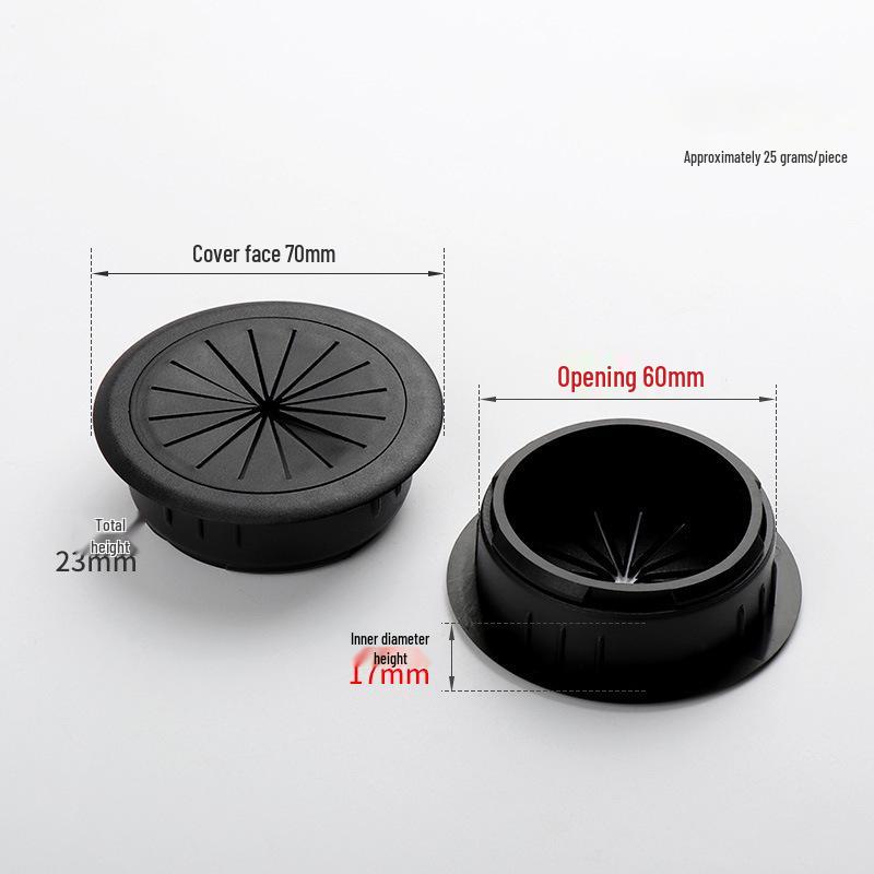 Round Desktop Cable Organizer & Decoration Ring – Cable Hole Cover & Wiring Outlet Seal