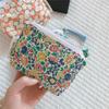 Mini Cotton Floral Organizer Bags for Women Bag Small Fabric Cosmetic Make Up Bag Little Purse Coin Pouch Children Cosmetic Case