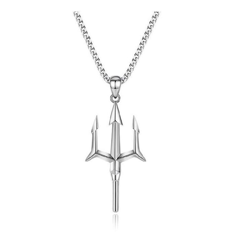 European and American Necklace Female Fashion Niche Trident-shaped Pendant 1