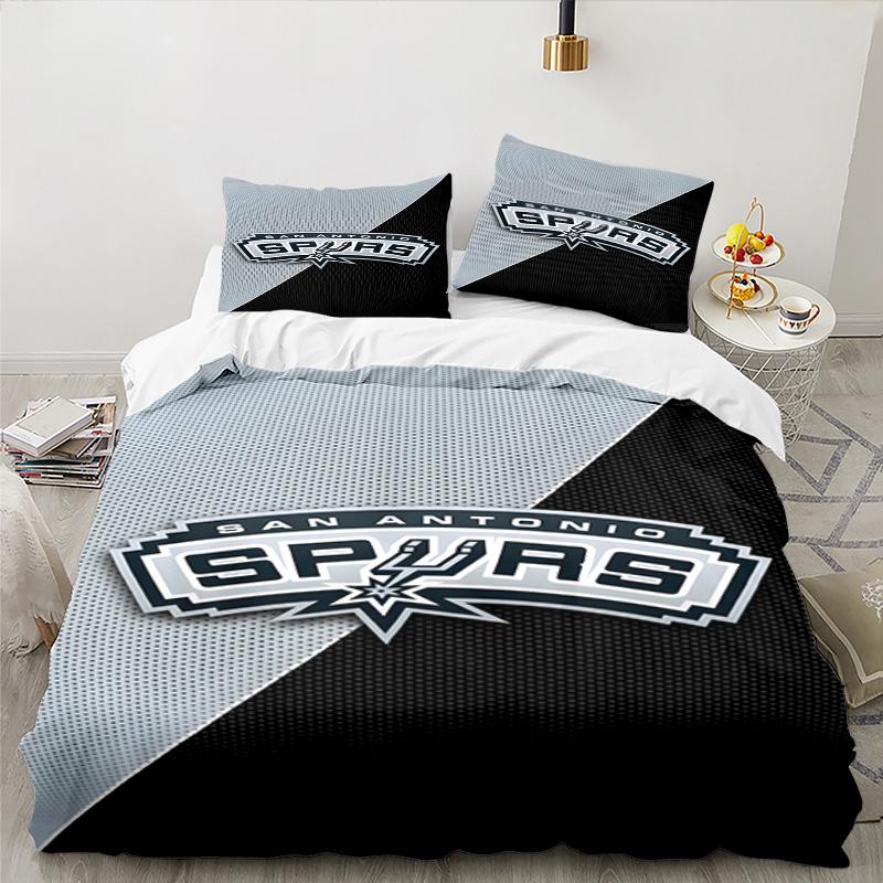 San Antonio Logo Bedding Set 3pcs, High Quality Bedding Set Including 1pc Duvet Cover And 2pcs Pillowcases for Bedroom, Dormitory Gift