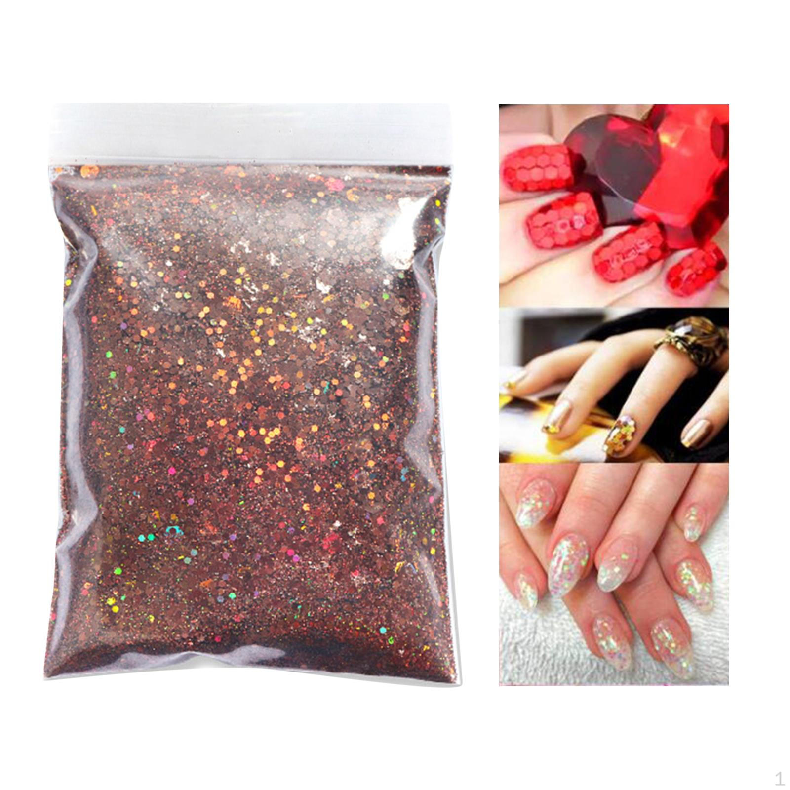 1bag 50 Sequins Mixed Iridescent Nail Glitter Flakes DIY Design Manicure Decorations for / Crafts Coffee