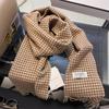 Soft Solid Warm Wool Scarf Winter Versatile Houndstooth Couple Pashmina Thick Blanket Shawls Neckerchief