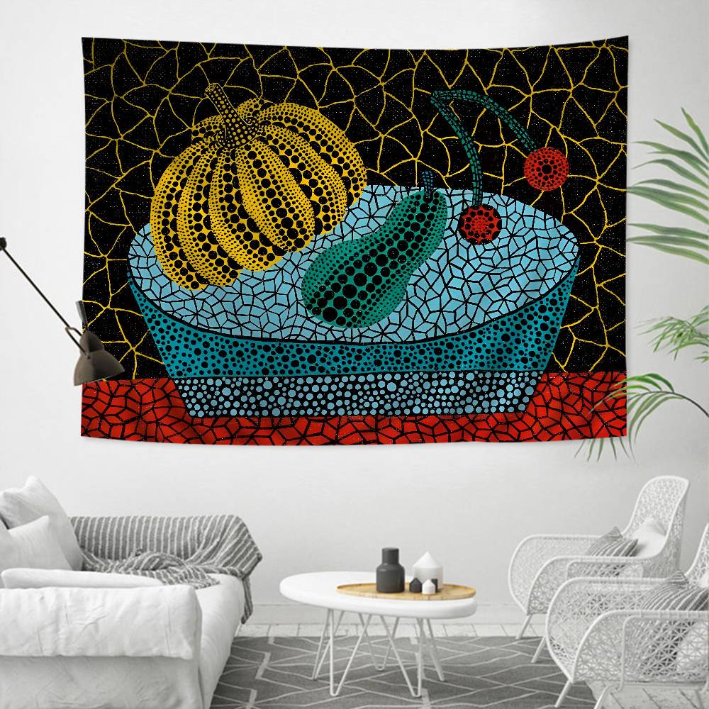

Artwork Classic Kkusama Yyayoi Printed Large Wall Tapestry Buddha Wall Decoration Witchcraft Bohemian Hippie Wall Art Decor 74x94cm(29x37in)