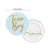 10Pcs Team Boy Girl Button Pins Gender Reveal Tinplate Badges Gift for Guests Gender Reveal Party Supplies Baby Shower Decor