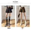 2024 Slimming Women's High Waist A-Line Woolen Pleated Skirt Pants for Winter
