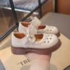 Girls Small Leather Shoes Size 23-36 Soft Bottom Leather Children's Single Shoes Beige Fashion Versatile Children's Baby Shoes