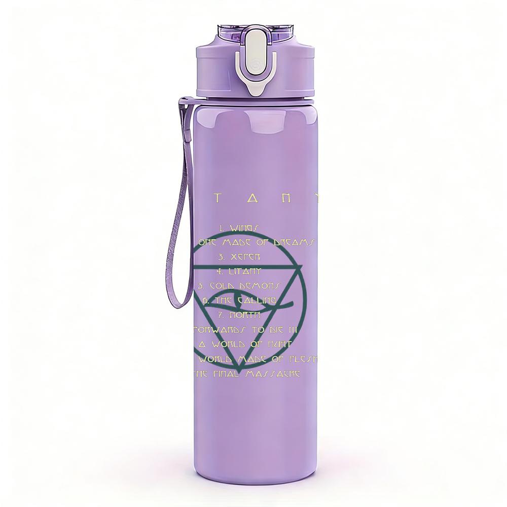 1PC Triangle Circle Minimalist Abstract Print 750ml Portable Sports Water Bottle Leakproof Gym Outdoor Travel Drink Cup
