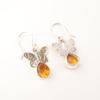 Citrine Gemstone 925 Sterling Silver Jewelry Handmade Drop/Dangle Earrings 1.3" EE-155-12
