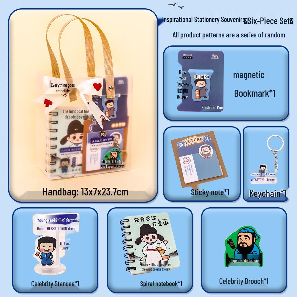 Famous Cartoon Character Back-to-School Stationery Gift Set синий