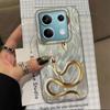 Gold Snake Print Animals Feather Texture Phone Case for Xiaomi Mi 13T 14T Pro 11 Lite NE 5G Shell Silicone Back Bags TPU Cover