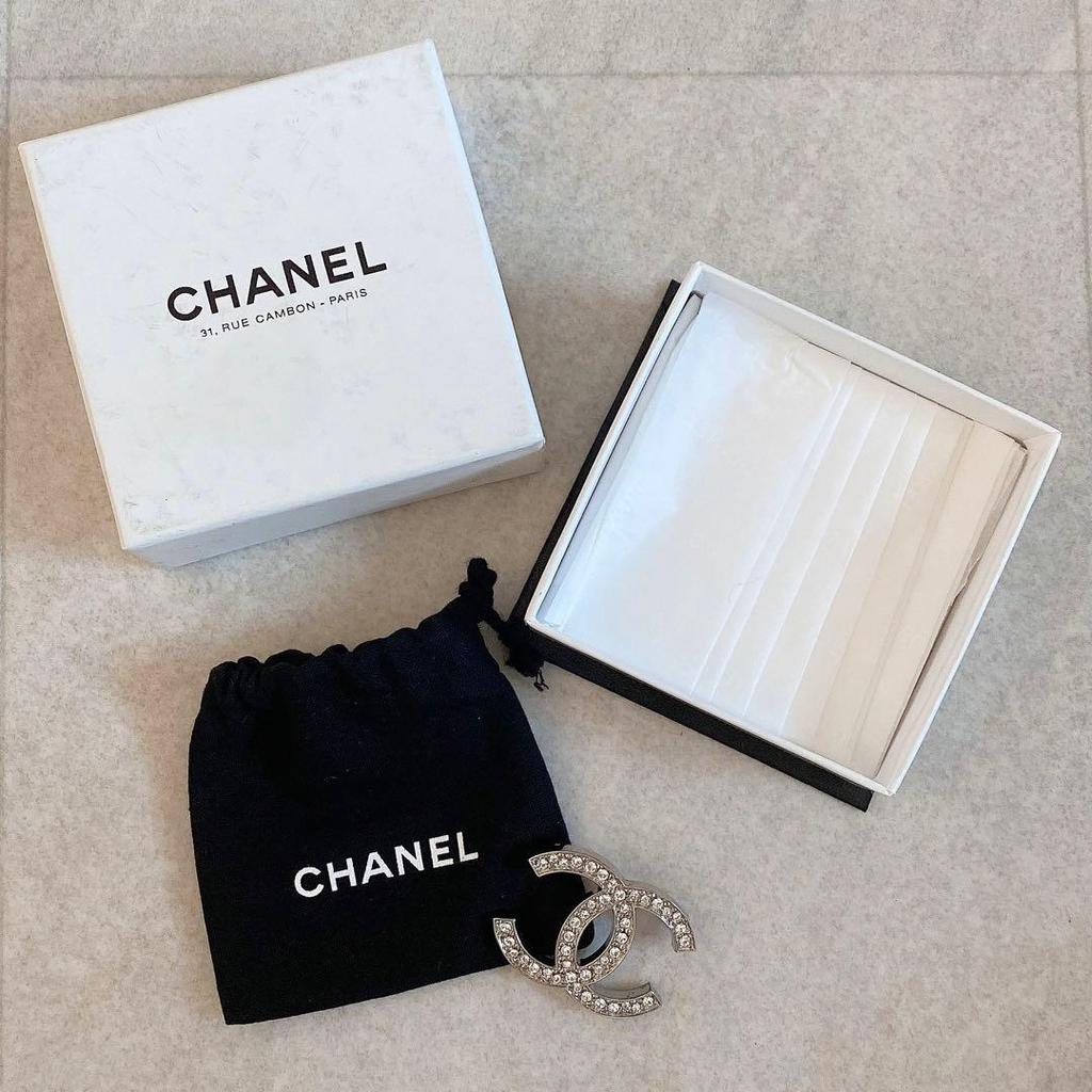 Used Chanel Brooch Authentic Coco Mark CHANEL