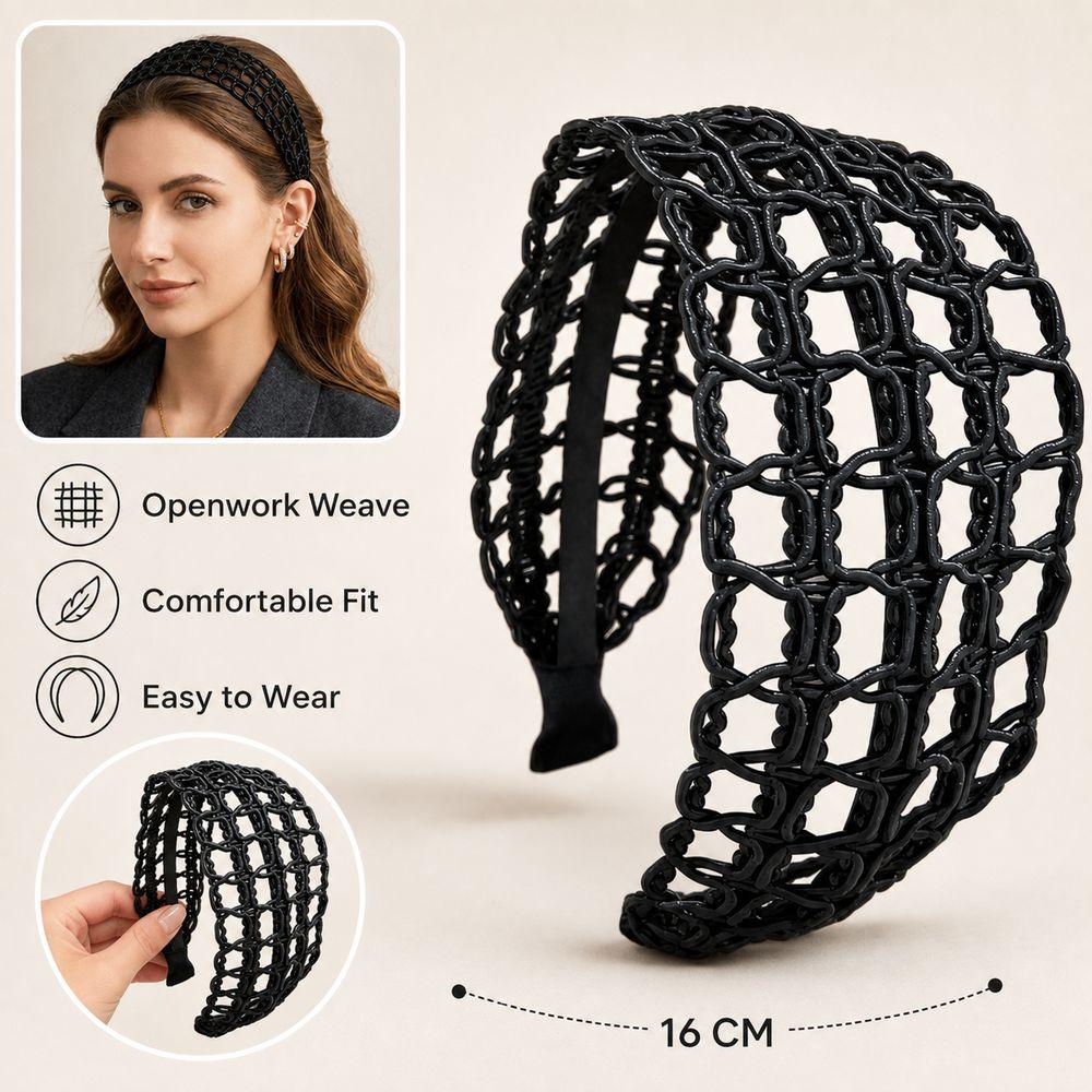 Rope Weaving Wide Headband Hollow Out Bohemian Hairband New Braided Hair Hoop  Beach Wedding