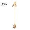 Coffee Cup Stirrer 304 Stainless Steel Spoon, Hanging Cat Spoon for Mugs Tall Cups, Long Short Handle Tea Stirring Ideal Desserts & Ice Cream