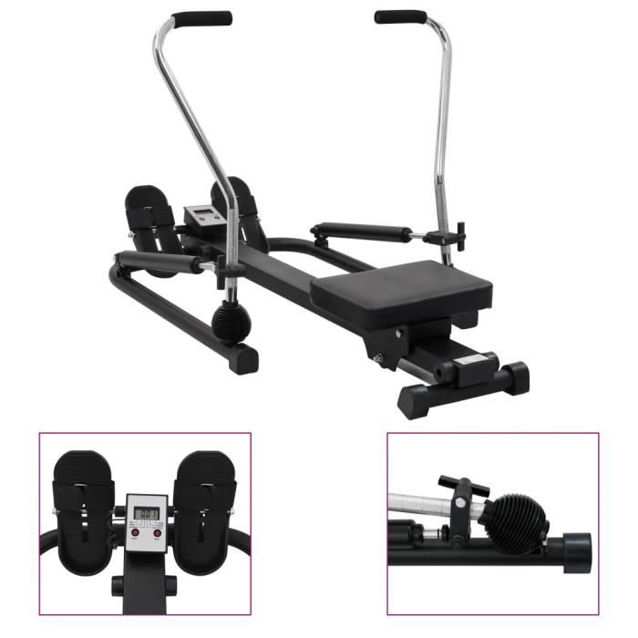 VidaXL Rowing Machine 5 Levels of Hydraulic Resistance