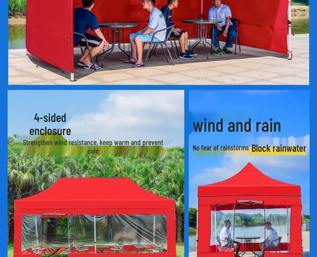 Verbesserte winddichte Falt-Markisenzelt für den Außenbereich mit transparenten Seiten