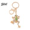 Wealth And Blessings Charm Toad Key Chain Rhinestone Keychain Sparkly