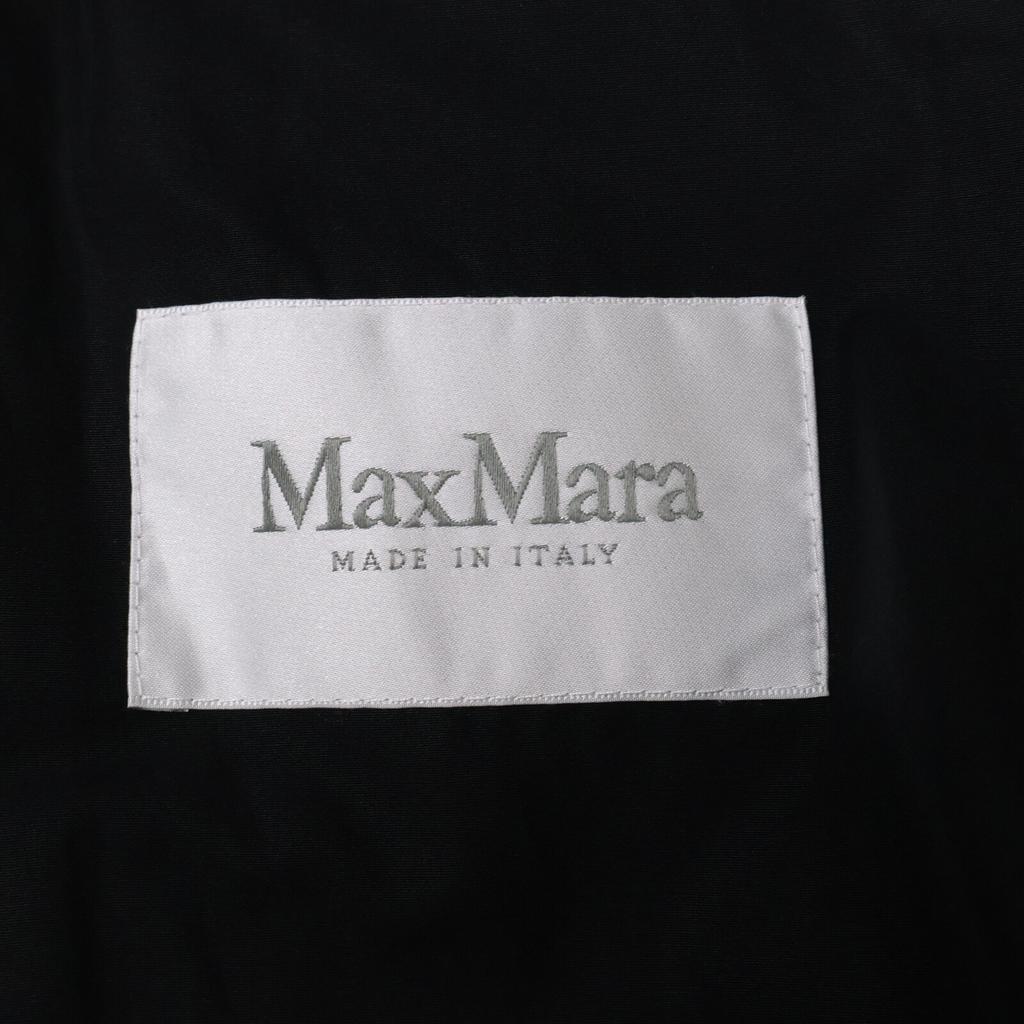 Max Mara 112102126 2020 Black Trench Coat Poplin Fabric Voluminous Sleeves coat 42 blackUsed